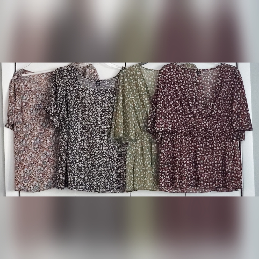 Lot of 4 LIKE NEW Shein 2X blouses